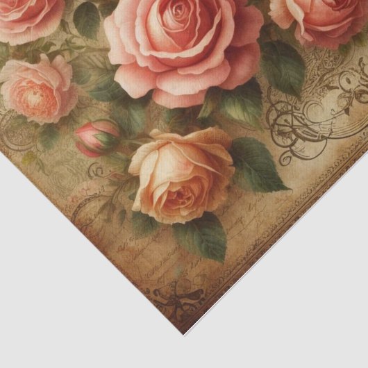 bloemboeket en vlinders Decoupage Tissuepapier (Detail)