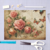 bloemboeket en vlinders Decoupage Tissuepapier (Craft)