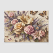  bloemboeket en vlinders Decoupage Tissuepapier (Voorkant)