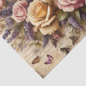  bloemboeket en vlinders Decoupage Tissuepapier (Detail)