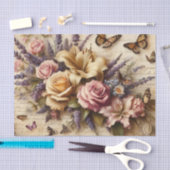  bloemboeket en vlinders Decoupage Tissuepapier (Craft)