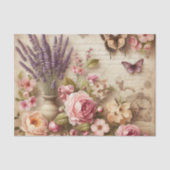  bloemboeket en vlinders Decoupage Tissuepapier (Voorkant)