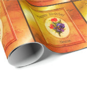  bloemboeket Gepersonaliseerd Verjaardag Cadeaupapier (Rol Hoek)