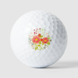 Bloemboeket golfballen met tekst