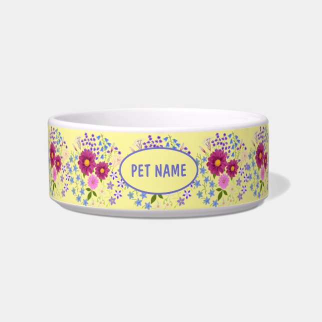 Bloemboeket Hond of Kat Kom Yellow (Voorkant)