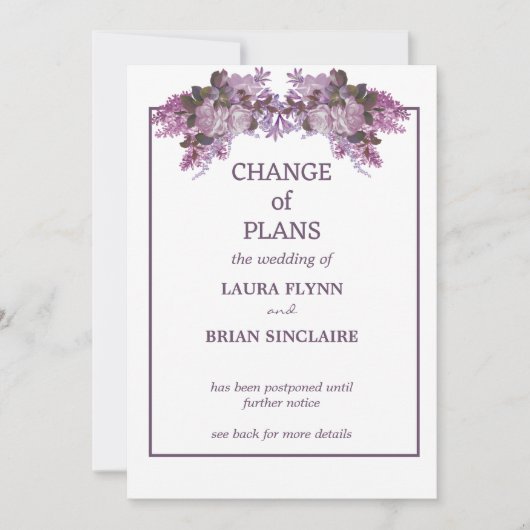 Bloemboeket Huwelijksuitstel Bewaar deze datum Feestdagenkaart (Voorkant)