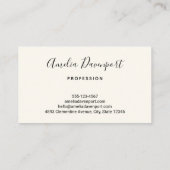 Bloemboeket in Roze Sinaasappel & Blauw Boho Visitekaartje (Achterkant)