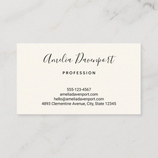 Bloemboeket in Roze Sinaasappel & Blauw Boho Visitekaartje (Achterkant)