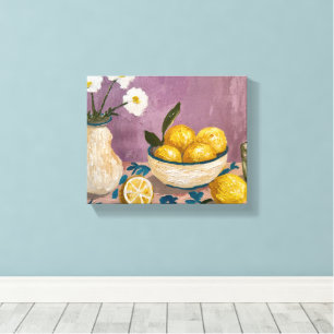 Bloemboeket in vaas nr. 3: Bloem Cottagecore Canvas Afdruk