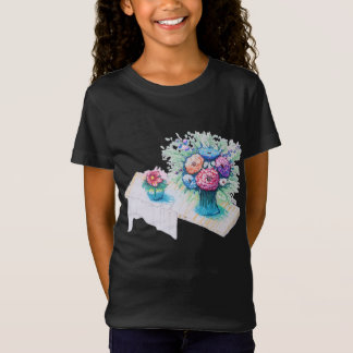 Bloemboeket kleurrijk en levendig. t-shirt