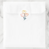 Bloemboeket, kleurrijke doodle Sticker (Tas)