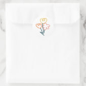 Bloemboeket, kleurrijke doodle Sticker (Tas)