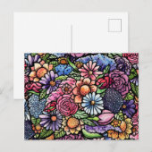 Bloemboeket Lente Bloem Feestdagenkaart (Voorkant / Achterkant)