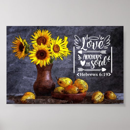 Bloemboeket | Liefde Verankert De Ziel Poster (Voorkant)