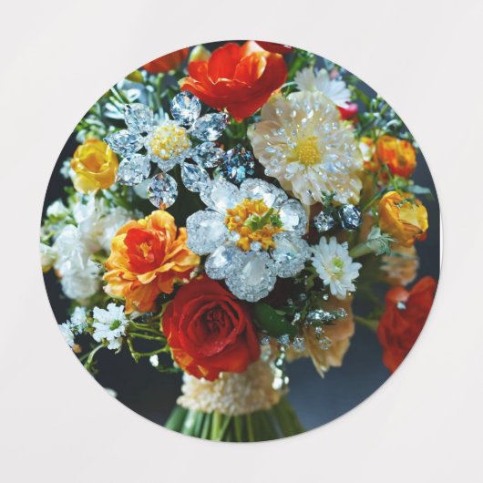 Bloemboeket met gastronomische cake labels (Design 2)