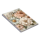  bloemboeket met zachte pastelbloemen notitieboek (Rechterzijde)