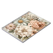  bloemboeket met zachte pastelbloemen notitieboek (Linkerzijde)