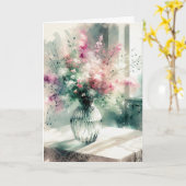 Bloemboeket op een tafel kaart (Gele Bloem)