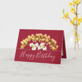 bloemboeket Orchidee Lily Flowers Verjaardag Kaart (Gele Bloem)