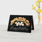  bloemboeket Orchidee Lily Flowers Verjaardag Kaart (Gele Bloem)