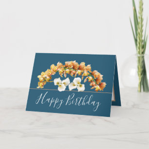 bloemboeket Orchidee Lily Flowers Verjaardag Kaart