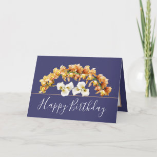 bloemboeket Orchidee Lily Flowers Verjaardag Kaart