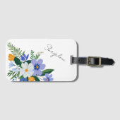 Bloemboeket Paarse Sinaasappel Bagagelabel (Voorkant (horizontaal))