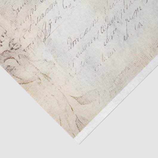 Bloemboeket Roze en Crème op oud papier (Detail)