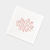 Bloemboeket Rozen Folie Servetten (Links)