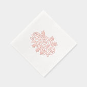 Bloemboeket Rozen Folie Servetten (Rechts)
