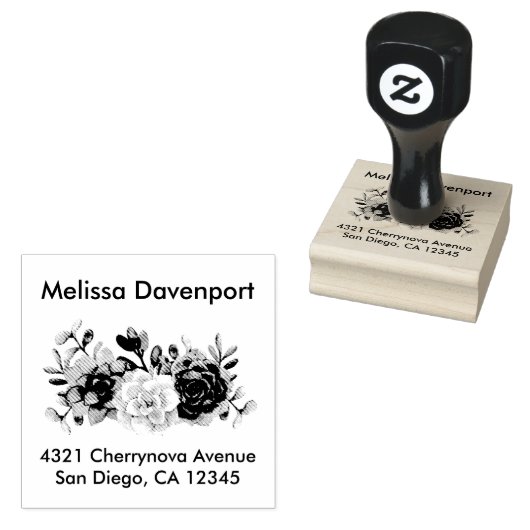  bloemboeket rubberstempel (Gestempeld)