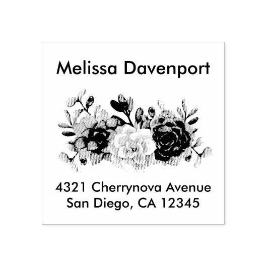  bloemboeket rubberstempel (Afrduk)