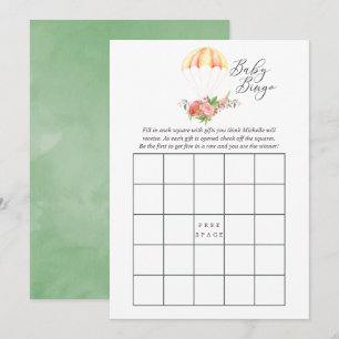 Bloemboeket Schermspringende Baby Shower Bingo Kaart