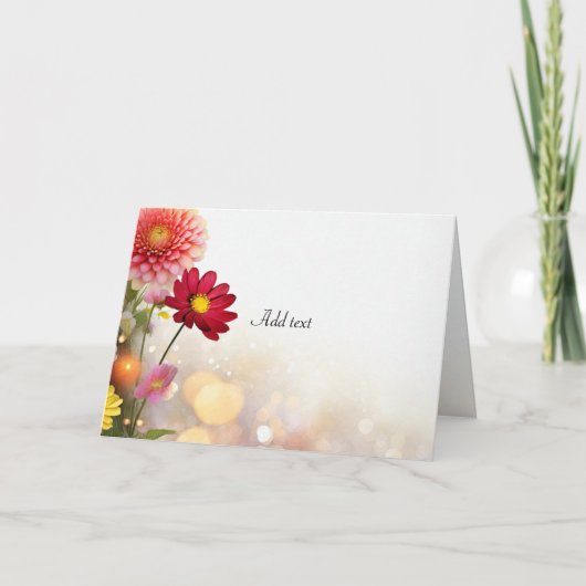 Bloemboeket SJABLOON, Kaart (Voorkant)