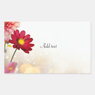 Bloemboeket SJABLOON, Rechthoekige Sticker