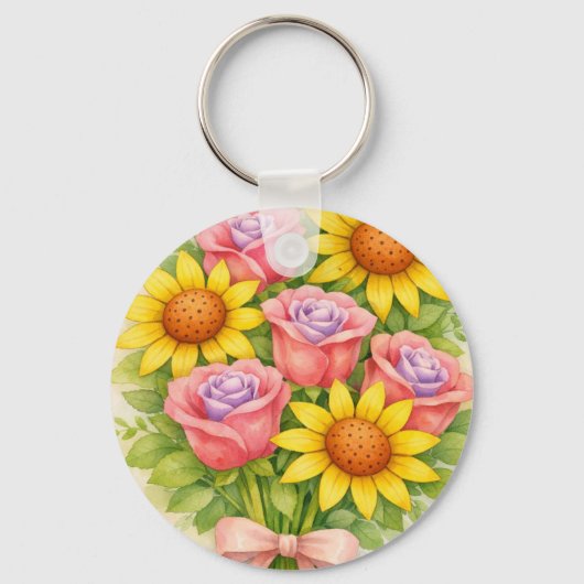 Bloemboeket Sleutelhanger (Voorkant)