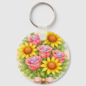 Bloemboeket Sleutelhanger (Achterkant)