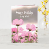 Bloemboeket tante Verjaardag Christelijk Kaart (Gele Bloem)