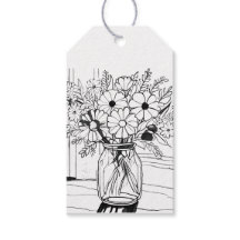 Bloemboeket Tekening Cadeautag