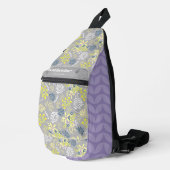 Bloemboeket Tiny Bouquet grijs lavendel Sling Bag (Rechterhoek)