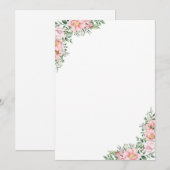 Bloemboeket van bloemen uitnodiging (Voorkant / Achterkant)