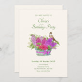 Bloemboeket verjaardag kaart (Voorkant / Achterkant)