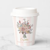 Bloemboeket Vers van de Markt Bruidsfeest Papieren Bekers (Voorkant)