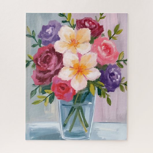 Bloemboeket Waterverf Bloemenschildering Legpuzzel (Verticaal)