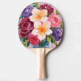 Bloemboeket Waterverf Bloemenschildering Tafeltennisbatje