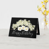  bloemboeket Witte Orchidee Bloem Verjaardag Kaart (Gele Bloem)