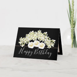  bloemboeket Witte Orchidee Bloem Verjaardag Kaart