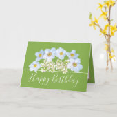  bloemboeket Witte Orchidee Bloem Verjaardag Kaart (Gele Bloem)