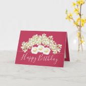  bloemboeket Witte Orchidee Bloem Verjaardag Kaart (Gele Bloem)