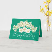  bloemboeket Witte Orchidee Bloem Verjaardag Kaart (Gele Bloem)